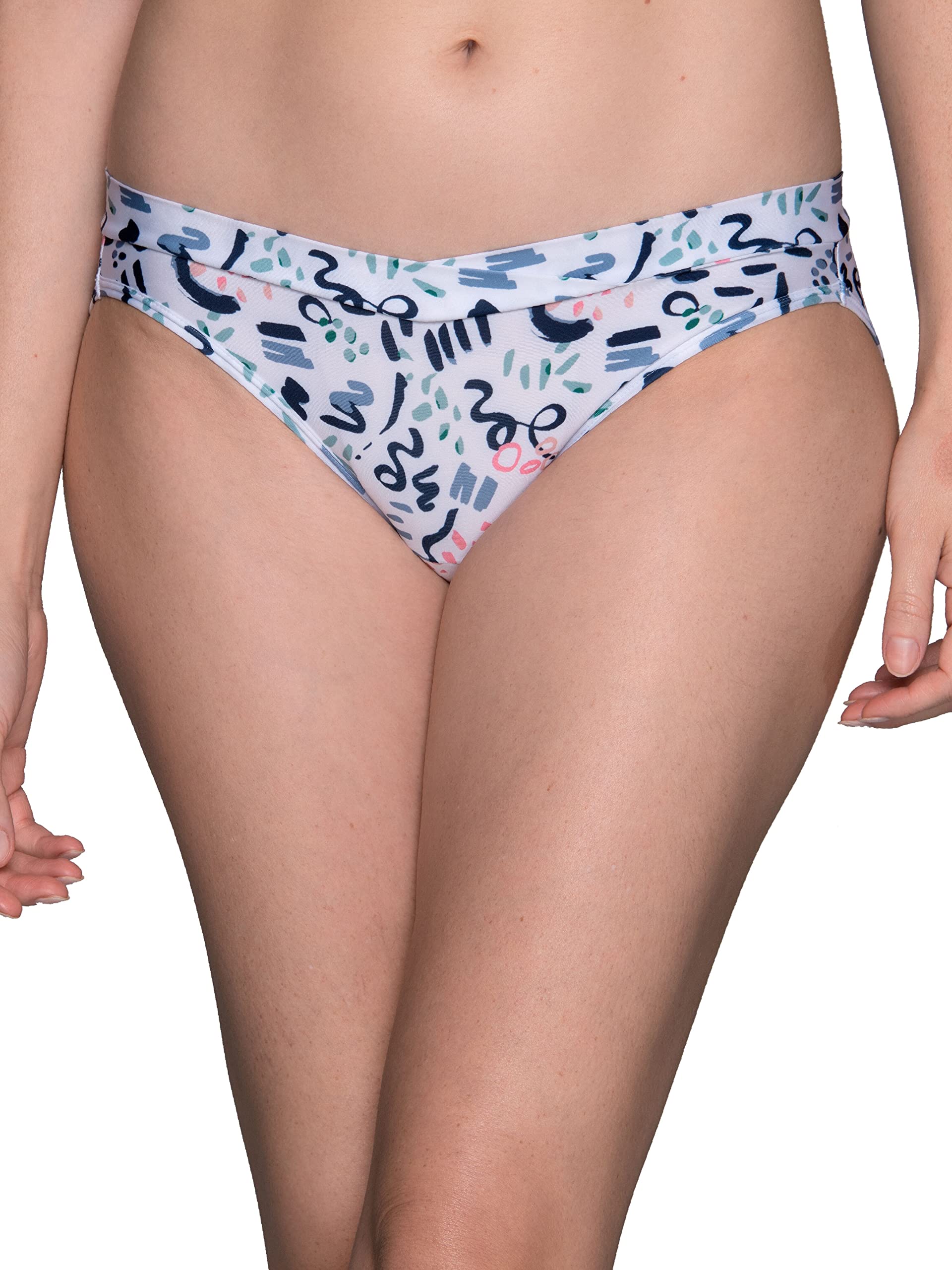 Vanity Fair Women's Beyond Comfort Bikini Panties, Silky Stretch-Love Story Print, 6