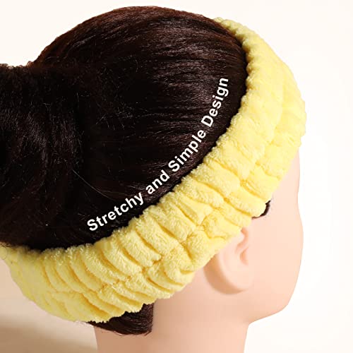 Teenitor Spa Headband, 5 Pieces Makeup Headband for Washing Face, Hairband Yoga Sports Shower Facial Elastic Head Band Wrap for Girls and Women