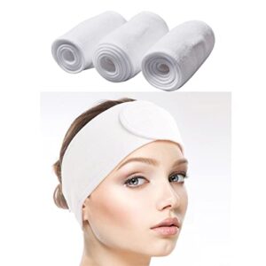 20PCS Facial Spa Headband Head Wrap Terry Cloth Headband for Washing Face Makeup Adjustable Stretch Towel with Magic Tape