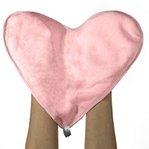 Pink Cloth in a Box - Ultra Soft, Microfiber, Exfoliating, Heart Shaped Facecloth/Washcloth with Hand Pockets to Remove Makeup, Clean Pores and Wipe your Face Clean