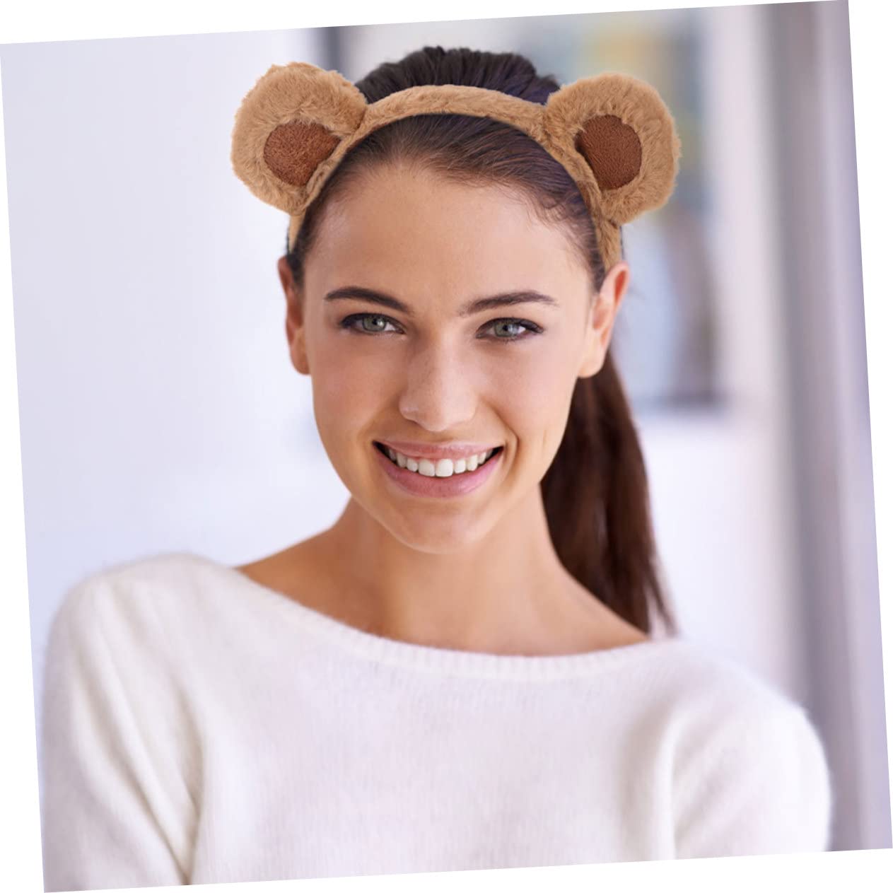 Abaodam 6 Pcs Bear Ear Headband Faux Animal Headband Animal Ear Headband Hair Bandanas Reusable Headband Makeup Headband Lovely Hair Band Hair Bands Dorable Headband Panda Fabric Cosplay