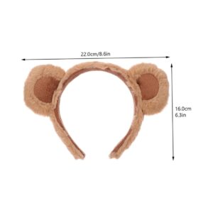 Abaodam 6 Pcs Bear Ear Headband Faux Animal Headband Animal Ear Headband Hair Bandanas Reusable Headband Makeup Headband Lovely Hair Band Hair Bands Dorable Headband Panda Fabric Cosplay