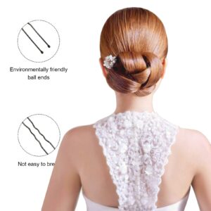 U Shaped Hair Pins, Sevensun 100PCS Ladies Hair Bun HairPin, With Storage Box, (2.4Inches), (Black)