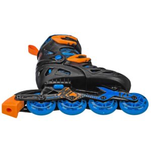 Roller Derby Tracer Boy's Adjustable Inline Skates,Black/Blue/Orange Tracer