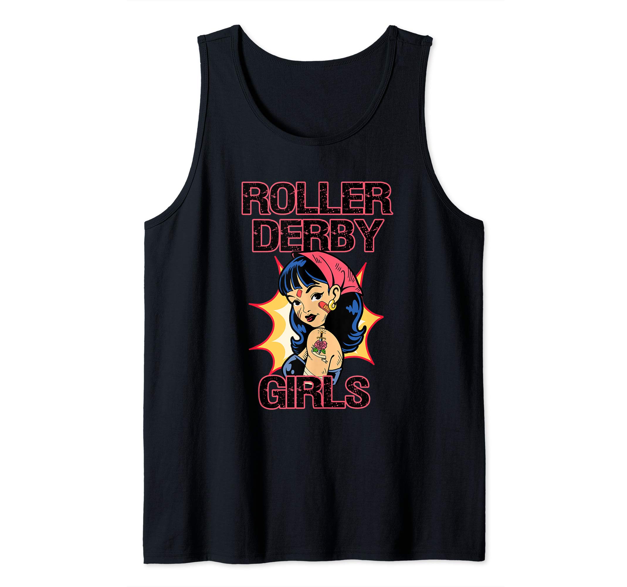 Retro Womens Roller Skating Gift Shirt Roller Derby Tank Top