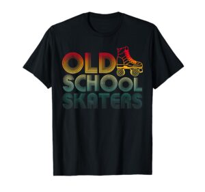 roller skates old school vintage derby funky 70’s party t-shirt