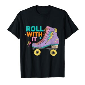 Retro Rollerskates 80's Derby Roller Skating for Teen Girls T-Shirt