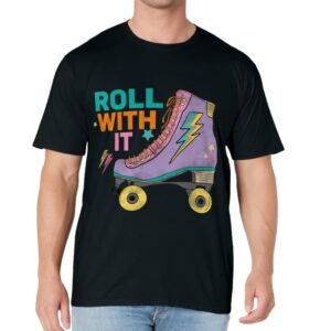 Retro Rollerskates 80's Derby Roller Skating for Teen Girls T-Shirt