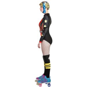 Party City Harley Quinn Roller Derby Halloween Costume for Women, Birds of Prey, Large, Includes Accessories