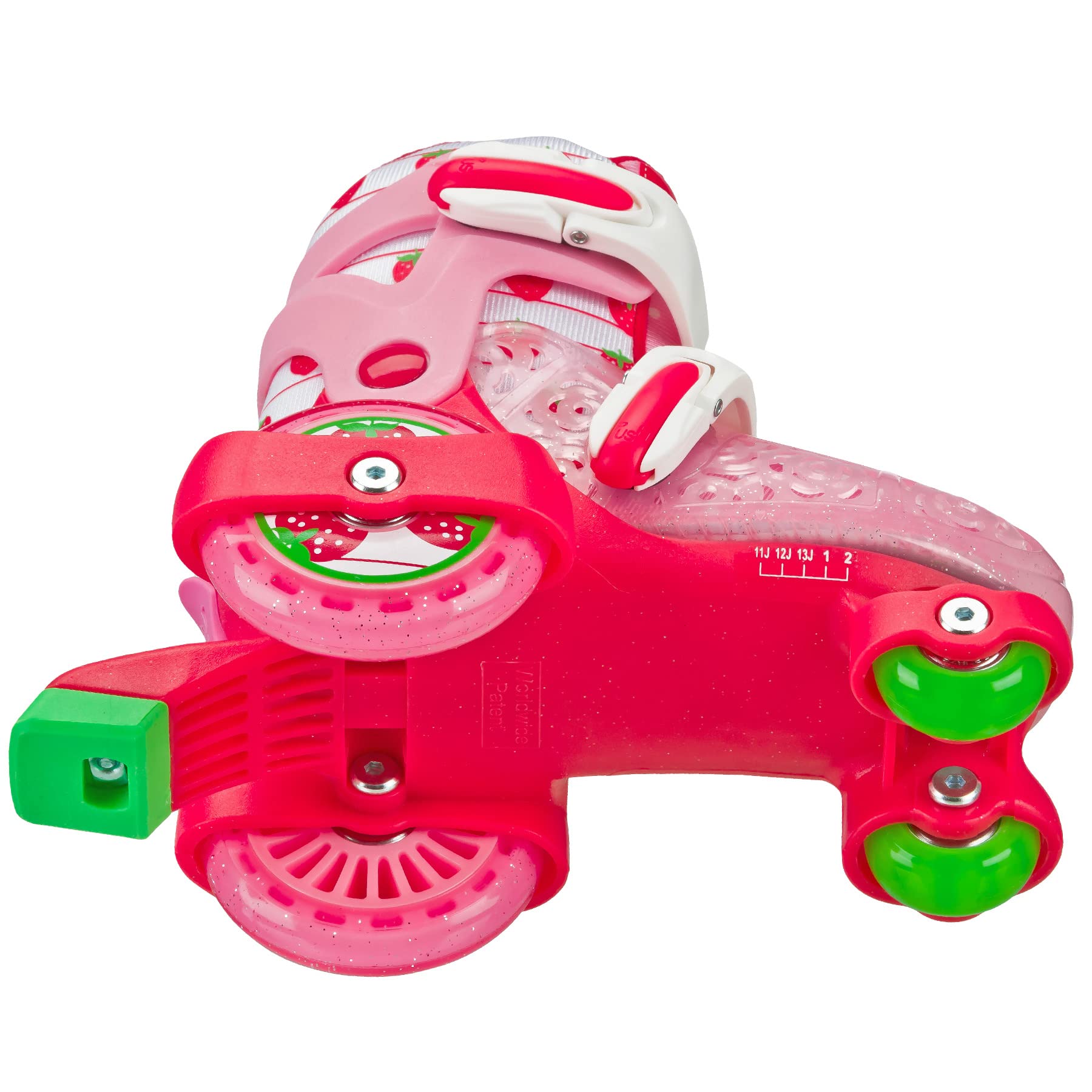 Roller Derby Fun Roll Adjustable Roller Skates for Beginners, Boys & Girls, Strawberry, Small (7-11)