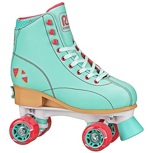 Candi GRL Lucy Watermelon Adjustable Girls Roller Skates with Protective Gear, Adjustable Sizing, Tri-Pack Protective Gear Included