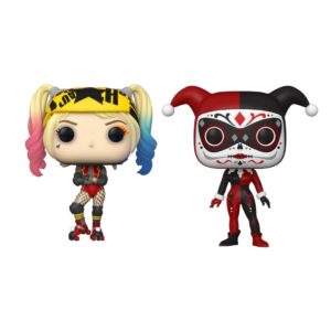 funko pop! dc 2pk harley quinn roller derby #307, harley quinn ''dia de los dc'' #413