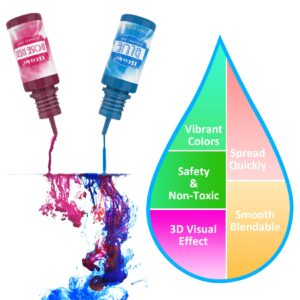 Alcohol Ink Set - 26 Bottles Vibrant Colors Alcohol Inks, High Concentrated Resin Ink, 10 Colors Metallic Alcohol Pigment Resin, Alcohol Based Ink for Epoxy Resin, Fluid Art Painting, Glass - 0.35oz