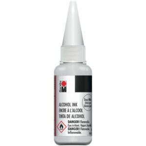 marabu alcohol ink - deep white - unveil the purity of your art, creating a blank canvas for limitless possibilities - 20ml bottle