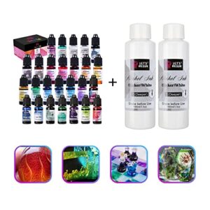 let's resin 26 colors vibrant alcohol inks with white alcohol ink for epoxy resin