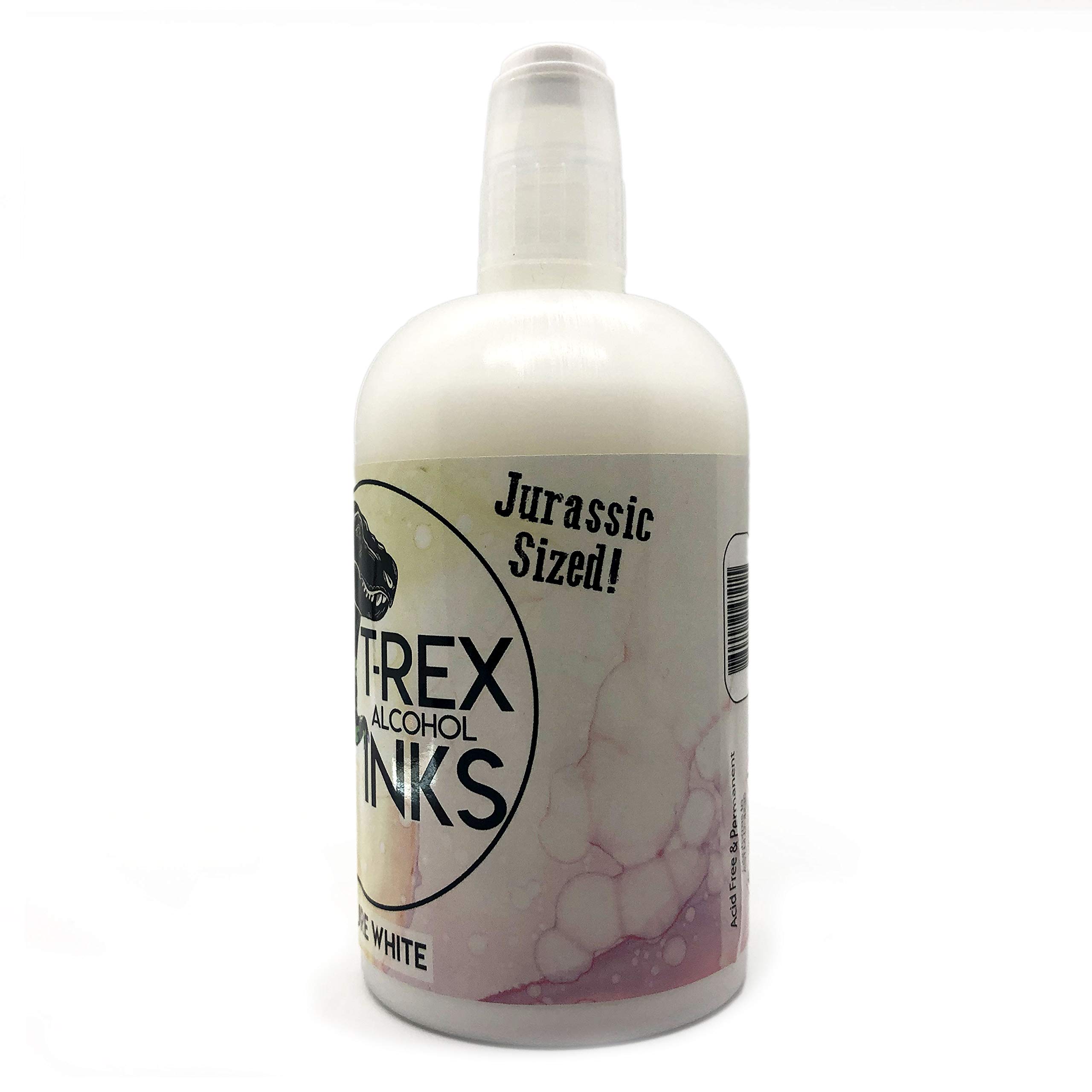 Professional White Alcohol Ink by T-Rex Inks Huge 4oz (120ml) Jurassic Sized Bottle