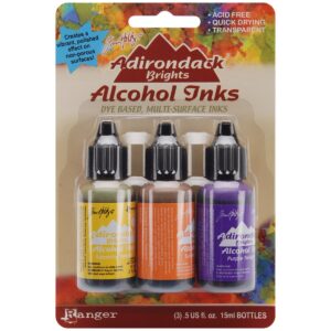 adirondack brights alcohol ink .5oz 3/pkg-summit view-sunshine/sunset/pure twilght