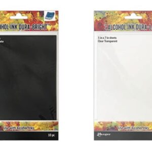 Tim Holtz Alcohol Ink Dura-Bright Black and Clear- Bundle of 2- Jan 2023 Release - Ranger Ink