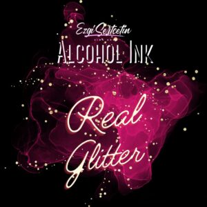 Premium Alcohol Ink Glitter Gold|4oz by Volume|Glittery and Vibrant|High Saturated Unique Colors|for Tumblers, Coasters, Resin Dye, Alcohol Ink Paper, Yupo, Resin Petri Dish|by Ezgi Sertcetin