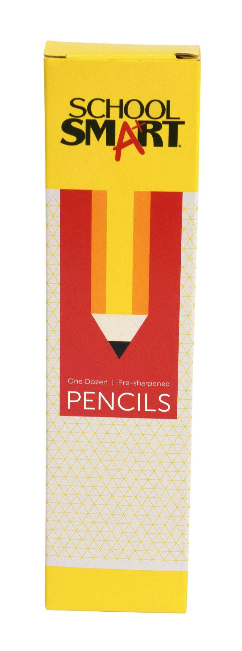 School Smart Number 2 Pre-Sharpened Pencils, Latex-Free Eraser, Pack of 12