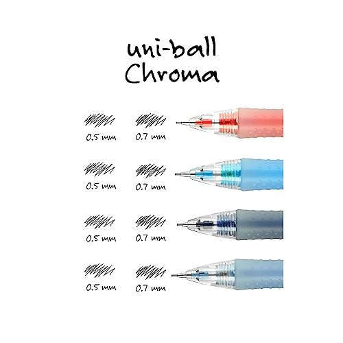 uni-ball CHROMA Mechanical Pencil, 0.7mm, HB #2, Cobalt Barrel, 12 Count