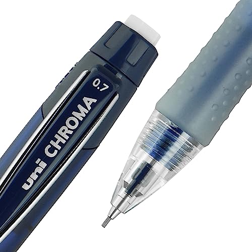 uni-ball CHROMA Mechanical Pencil, 0.7mm, HB #2, Cobalt Barrel, 12 Count