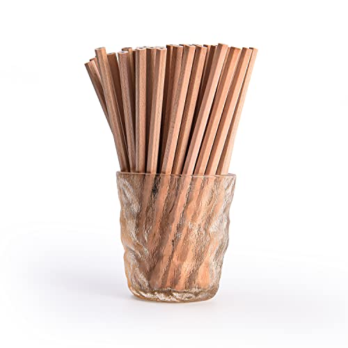 GHKJOK HB Pencil - 50 PCS Bucket Packed Natural Wooden Hexagonal Pencils Higher Hardness for Writing Drawing Sketching Schools Offices Home