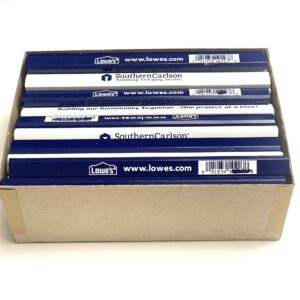 72 Carpenter Pencils | Random Mis Printed Mixed Prints & Solid Discontinued Colors | USA Made, Hard Lead Carpenter