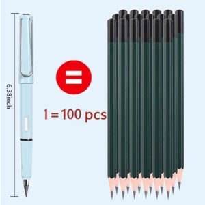 Vanleonet 6 Sets Forever Pencils with Erase, Inkless Magic Pencil, Infinity Reusable Pencil,Pencil That Never Everlasting Pencil, Endless Pencil with 18Pcs Replacement Pencil Tips