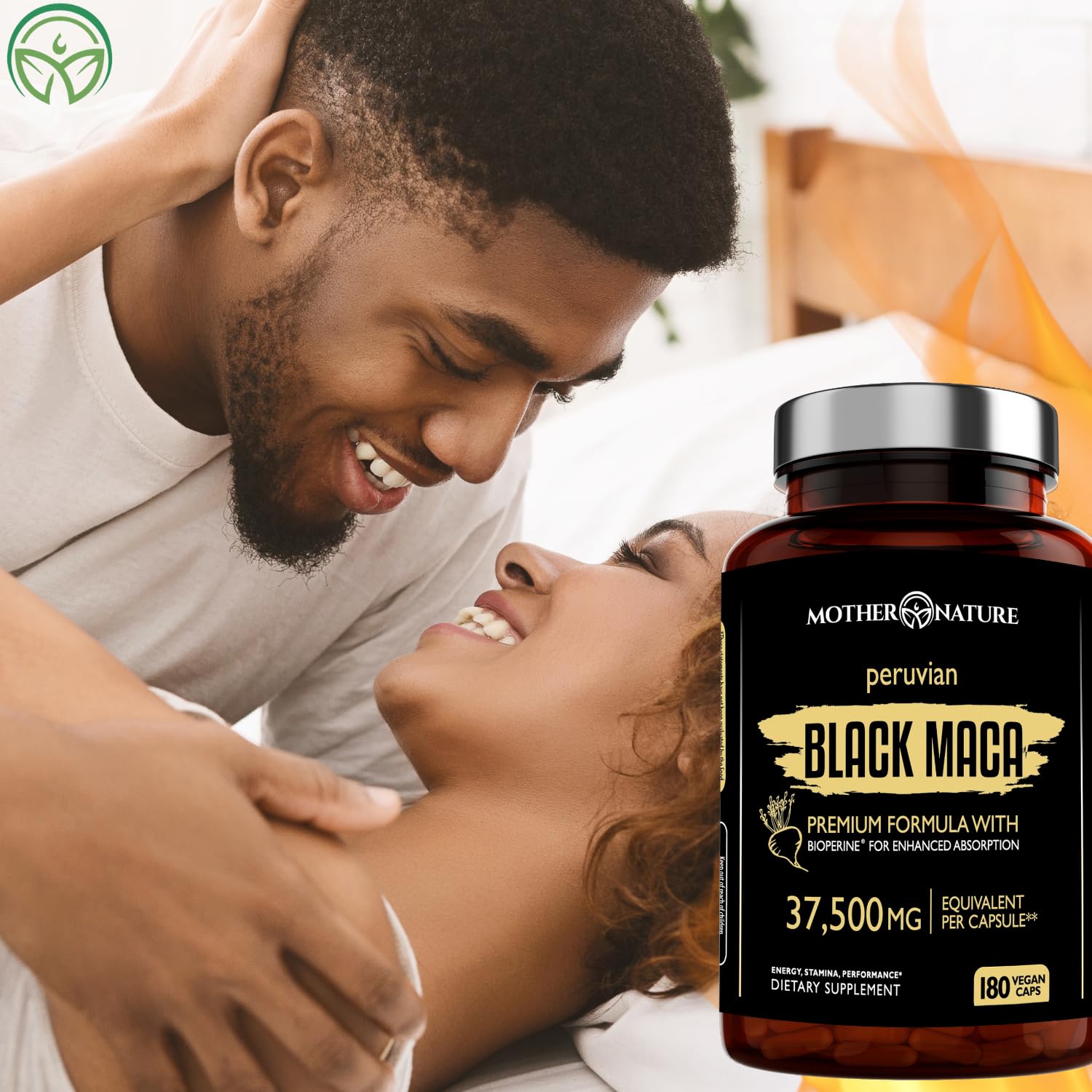 Organic Black Maca Root Extract Highest Potency 50:1, 37,500mg, 6 Month Supply, Boost Stamina, Performance, Energy, Muscle Gain & Workout, Peruvian Maca Pills w/Bioperine & Non-GMO