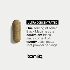 40,000mg Pure Black Maca Root Extract - Ultra Concentrated 20:1 Single Origin Wildcrafted Third-Party Tested Black Maca Powder Capsules for Men & Women - Peruvian Black Macca Root Powder -120 Veg Caps