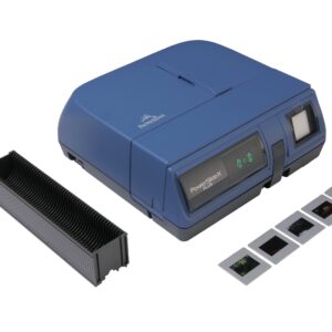 Pacific Image PowerSlide X Plus 35mm Slide Scanner. Auto Batch Scan Mounted Slides. Maximum 50 Slides/Batch Scan. 10000 dpi/True Color. 4.2 Dynamic Range. Mac/Pc.