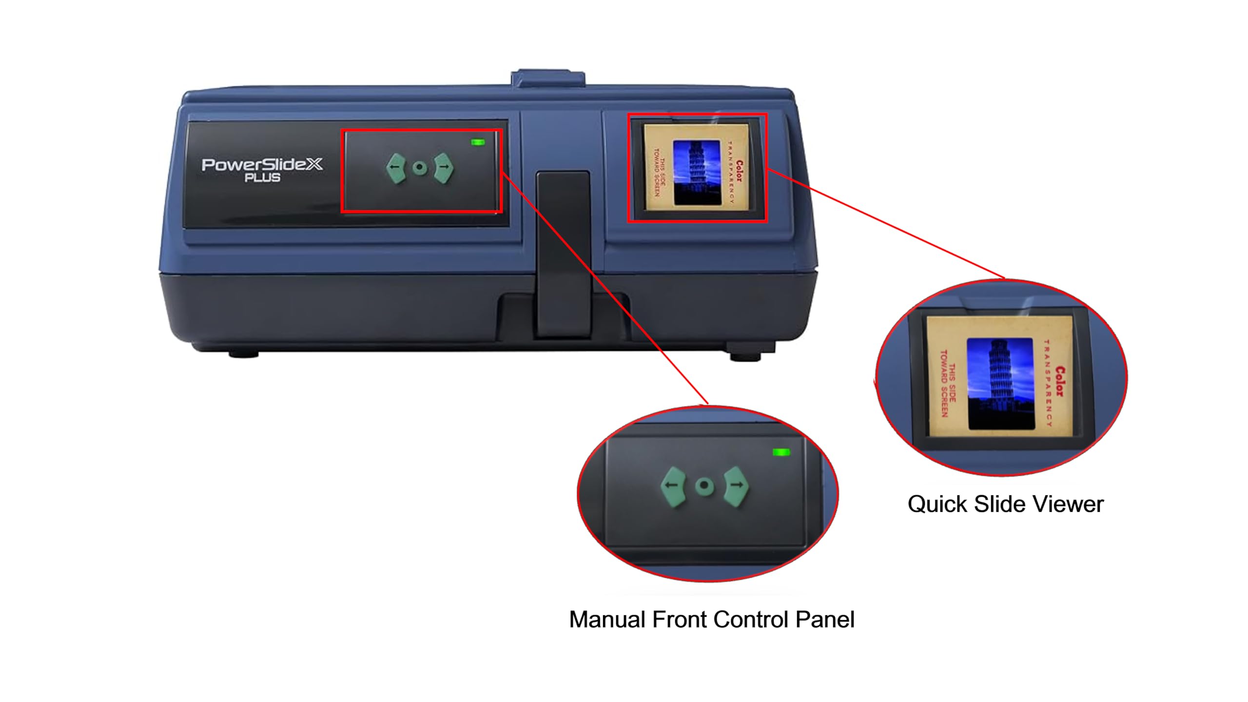 Pacific Image PowerSlide X Plus 35mm Slide Scanner. Auto Batch Scan Mounted Slides. Maximum 50 Slides/Batch Scan. 10000 dpi/True Color. 4.2 Dynamic Range. Mac/Pc.