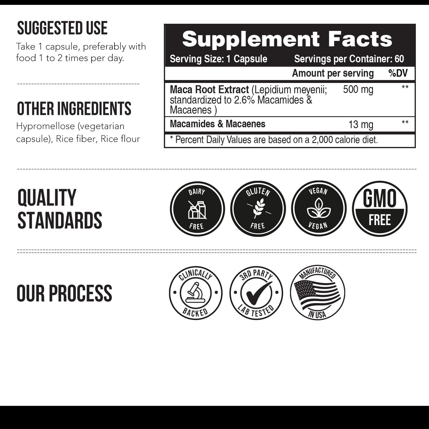 Total Maca | Maca Root Extract – 30:1 Extract, Max Potency | Optimized for Active Nutrients Macamides + Macaenes (13,000 mcg Per Serving) Maca Root Capsules for Women & Men (60 Capsules)