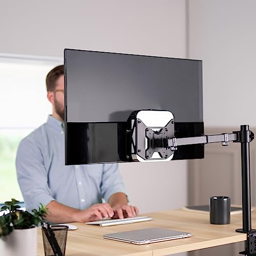 VIVO Behind Monitor VESA Mount Designed for Mac Mini CPU, 2010-Present Models, Monitor Arm Computer Holder, Concealed Back of Screen Mount with Desk Clamp Option, Black, Mount-MINI1