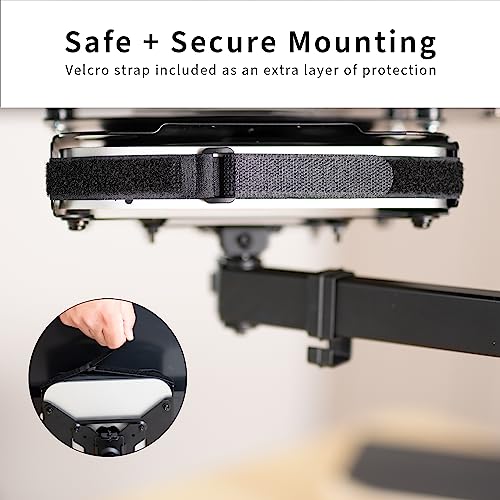 VIVO Behind Monitor VESA Mount Designed for Mac Mini CPU, 2010-Present Models, Monitor Arm Computer Holder, Concealed Back of Screen Mount with Desk Clamp Option, Black, Mount-MINI1