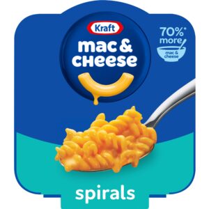 kraft spirals original macaroni and cheese easy microwavable big bowl dinner (3.5 oz bowl)