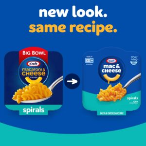 Kraft Spirals Original Macaroni and Cheese Easy Microwavable Big Bowl Dinner (3.5 oz Bowl)