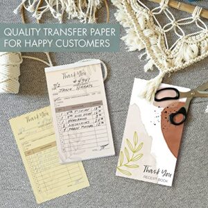 Simplified Abstract Thank You Receipt Book for Small Businesses - Aesthetic and Easy to Use Receipt Pad - The Perfect Business Supplies That Helps You and Your Happy Clients to Stay Organized