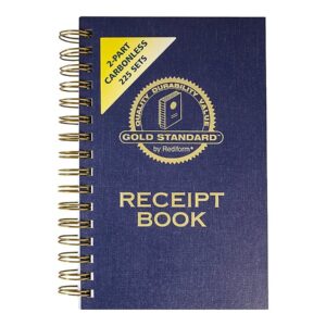 Rediform Gold Standard Money Receipt Book, 2.75" x 5", 225 Numbered Duplicates (8L829)