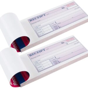 1InTheOffice Money and Rent Receipt, 2-3/4 x 7-3/16 Inches, 3-Parts, Carbonless, White/Canary, 50 Sets per Book (2 Pack)