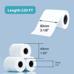 Solar-Power 3 1/8 Thermal Paper 10 Rolls for POS Cash Register Receipt Paper Roll 1-Ply Bond((3-1/8 inch x 230 feet)