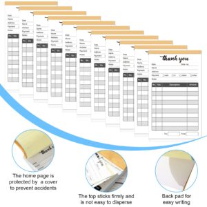 Ctosree 20 Pack Thank You Receipt Book for Small Businesses 3.5x5.5 Inch 2 Part Carbonless White Yellow Receipt Pad, 100 Sheets Per Pad