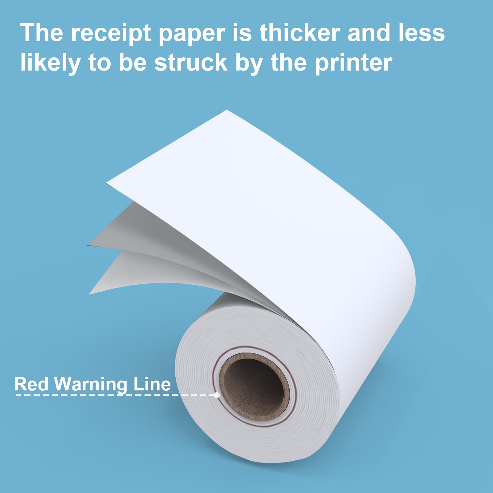 myCartridge 2 1/4 x 50 Receipt Paper (50 rolls) BPA Free Cash Register POS Receipt paper 58mm Business Source Receipt Paper is suitable for 58mm POS Printer, Square Terminal Credit Card Machines