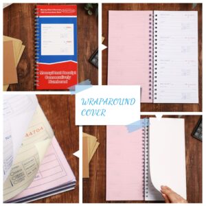 Crtiin 10 Books Money and Rent Receipt Book 3 Part Carbonless Receipt Book Spiral Bound Cover Receipt Log Book with Carbonless Copies 100 Sets Per Book 4 Receipts Per Page (5-1/4" x 11")