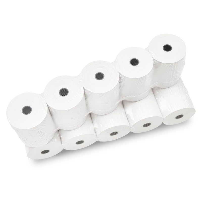 (50 Rolls) 3 1/8 x 230 Thermal Paper Receipt Rolls (55 GSM - Honeycomb Core) Fits All POS Cash Registers Printers, Clover Square Stations, Star Micronics SCP700, TSP100 BPA Free -ShopSmart Online