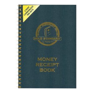 Rediform 8L810 Money Receipt Book 7 x 2 3/4 Carbonless Duplicate Twin Wire 300 Sets/Book