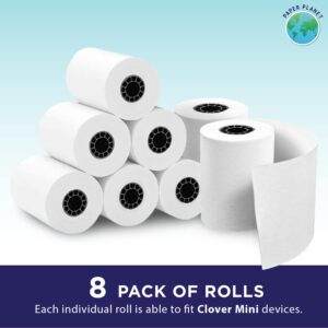 Thermal Paper for Clover POS (Clover Mini Thermal Printer) by Paper Planet | Credit Card Receipt Paper Rolls for Clover C200 C300 C301 C302 C305 | 8 Rolls