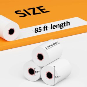 MBLABEL 2 1/4''x 85' Thermal Receipt Paper Rolls, POS Cash Register Paper Roll (5 Rolls)