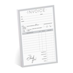 chic 2-part carbonless invoice form pad / 50 sheets per pad / 5.5" x 8.5" carbon copy purchase sales receipt book